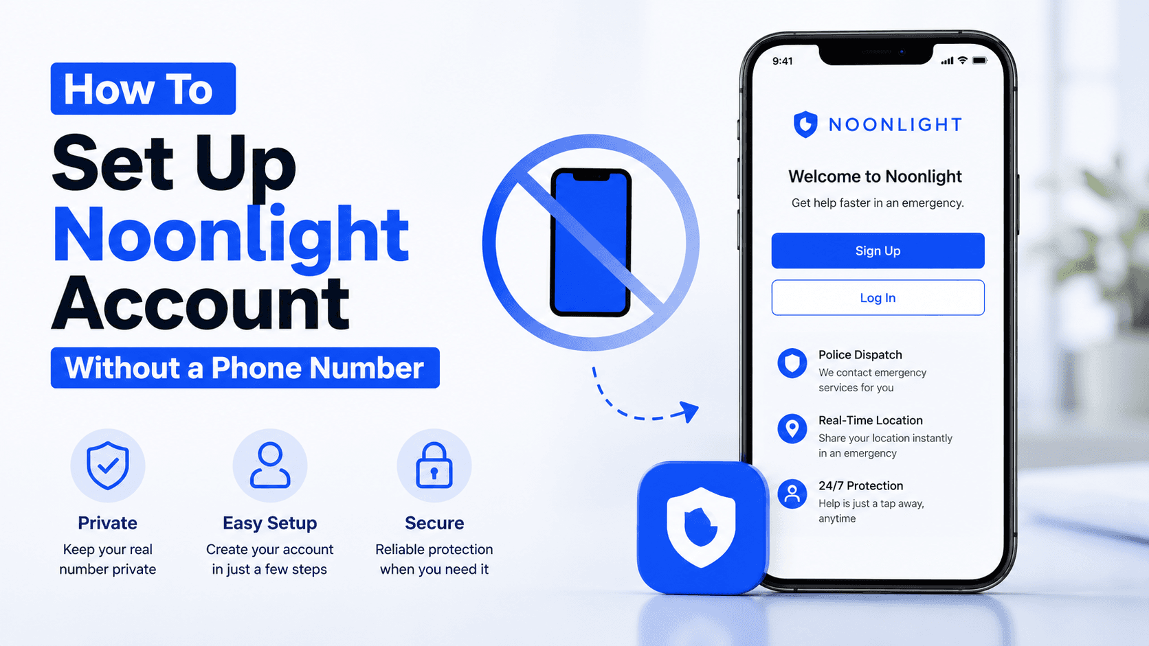 How To Set Up Noonlight Account Without a Phone Number